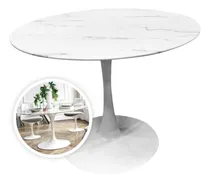 Comprar Mesa Tulip Mable Cocina Comedor 100 Cm Diámetro Símil Marmol