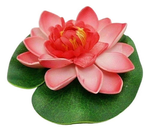 10 Pzs Artificiales Loto Flores Lirio Cojín Flotante Ornamen