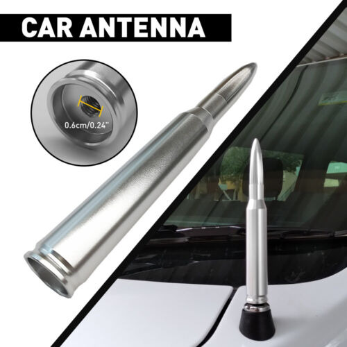 Silver Bullet Antenna 50 Cal For Car Chevy Silverado Dod Ggg