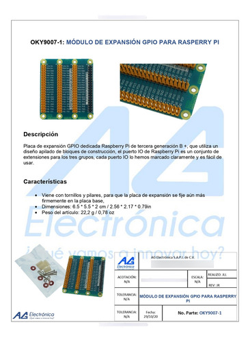Modulo De Expansion Gpio Para Raspberry Pi