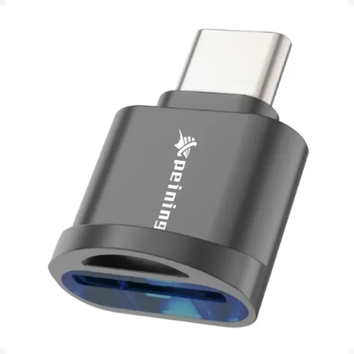 Adaptador Otg Leitor Cartão De Memória Micro Sd Para Usb-c Cinza-escuro