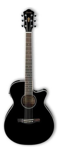 Guitarra Electroacústica Ibanez AEG8E para diestros black brillante