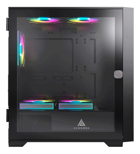 Gabinete Gamer Acegeek Iliad Mini Mid-tower Lat De Vidro Blk