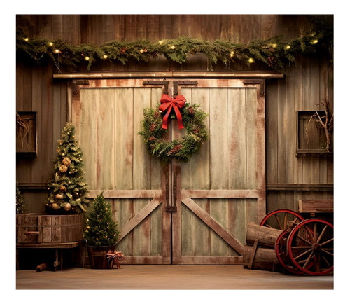 Fundo Fotográfico Cenário Horizontal Em Tecido 2,20m X 1,50m Desenho impresso NATAL FF23-156