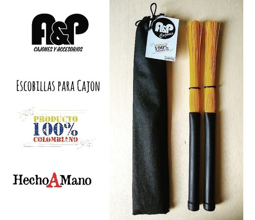 Escobillas Para Cajon Peruano/flamenco Marca A&p