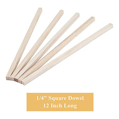 Palitos De Madera De Balsa De 1/2 Pulgada, Varillas Cua...