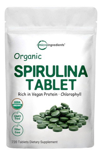 Espirulina 720 Comprimidos  Americano En Stock