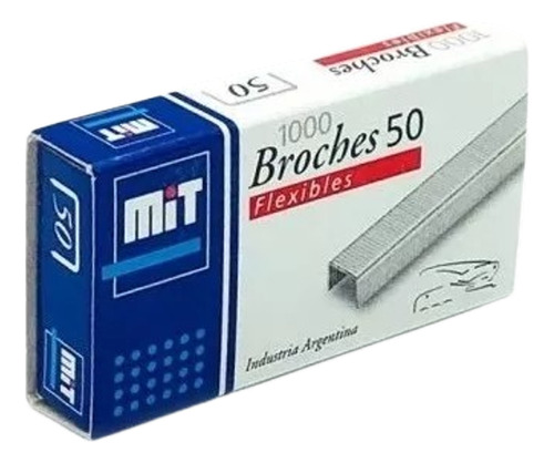 Broches Mit N° 50  X 1000 U.  Para Abrochadora Pack X3 Cajas