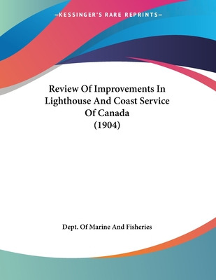 Libro Review Of Improvements In Lighthouse And Coast Serv...