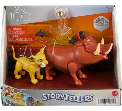 Set 3 Figuras Storytellers - El Rey Leon Disney