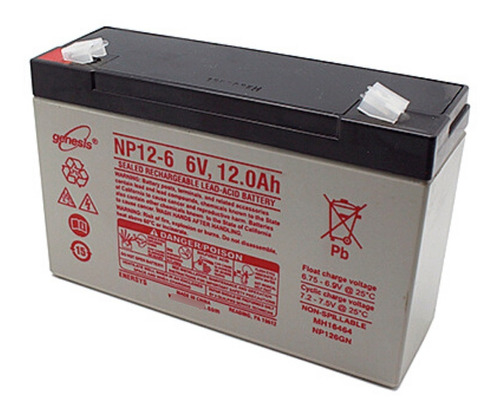 Bateria Recargable 6v/12ah Yuasa Terminal F1  Np 12-6 