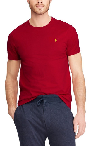Camiseta Polo Algodón Cuello Redondo Amarillo Remeras