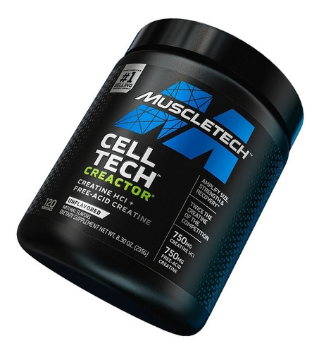Suplemento en polvo MuscleTech  Cell-Tech Creactor sabor blue raspberry blast en pote de 235g