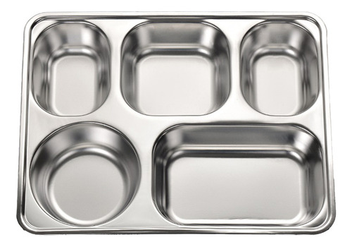 Bandeja Rectangular Dividida Con Compartimentos Para Comida