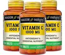 Comprar Vitamina C 1000mg Defensas & Síntesis De Colágeno 03 Frascos