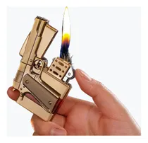 Comprar Isqueiro Maçarico Recarregavel Cu002F Desenho De Arma Em Relevo