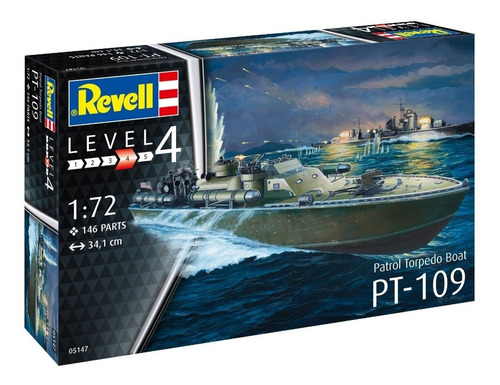 Patrol Torpedo Boat Pt-109 By Revell Germany # 5147     1/72