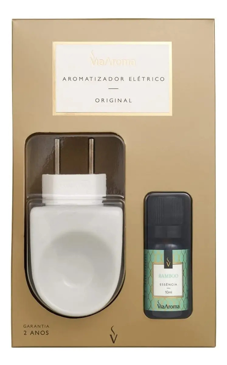 Aromatizador Ambiente Via Aroma Elétrico + Essência Bamboo