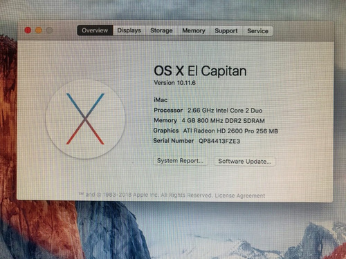 iMac 2008 2,66 Ghz Intel Core 2 Duo 4gb