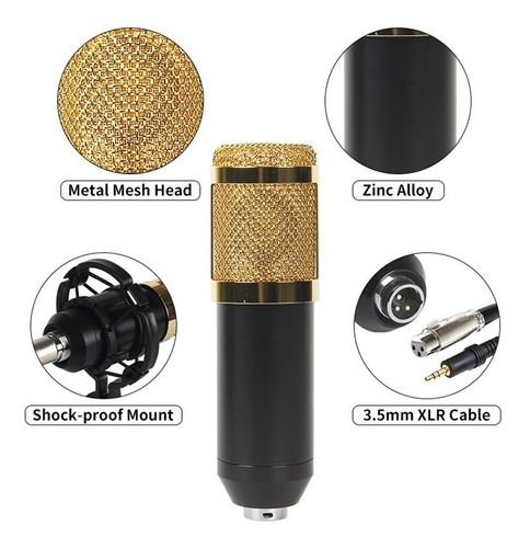 Imagen 4 de 6 de Microfono Con Condensador Y Brazo + Consola Podcast Youtube