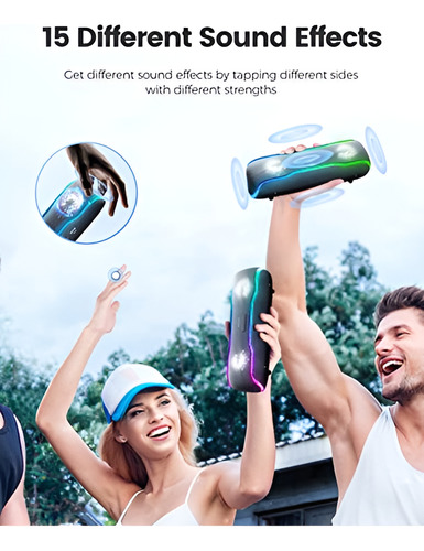 Altavoz Bluetooth Impermeable Con Luces Led Multicolor