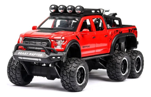 Ford Raptor F150 Modificada Miniatura Metal Autos Colección