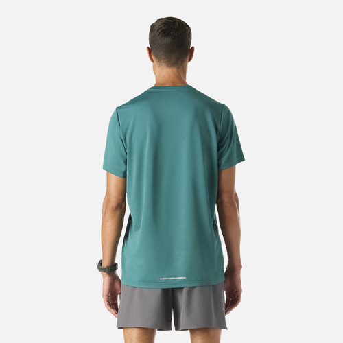 Polera Manga Corta Running Hombre Tempo Advanced Petroleo