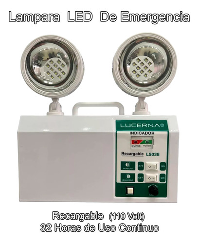 Lampara De Emergencia Led Lucerna Recargable - 32 Horas Luz