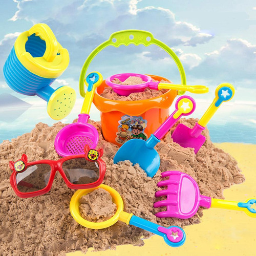 9x Juego De Juguetes De Arena De Playa Al Aire Libre, Palas,