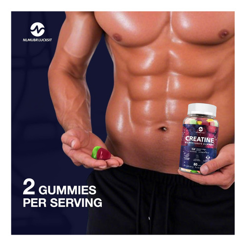 Gomitas De Monohidrato De Creatina 5g, Suplemento De Fuerza