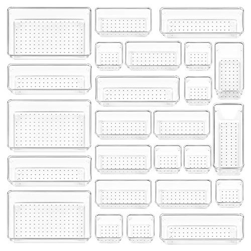 Vtopmart Juego De 25 Organizadores De Cajones De Plástico Tr