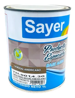 Tinta Hidro Lack Base Agua Madera Exterior Sayer 1 Litro