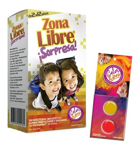 Zona libre de Liendres Y Piojos Loción 60ml + Maquillaje