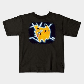 Remera Dragonfly Negra Y Blanca Pikachu Pokemon Col. C 27