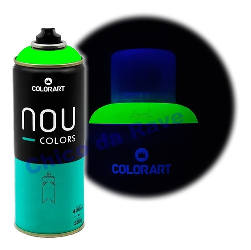 Tinta Spray Verde Luminoso Neon Fluorescente Nou Colors