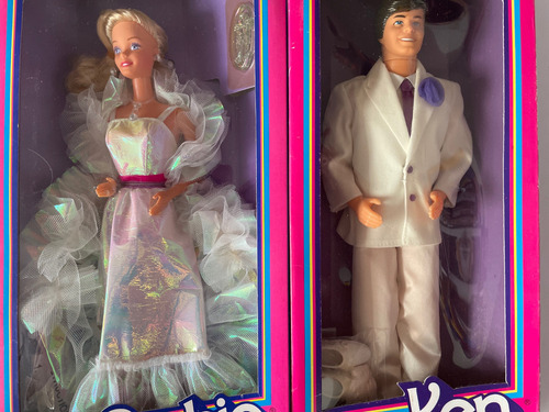 Crystal Barbie Y Ken Cristal Muñecos Vintage Mattel Año 1983 (Usado)
