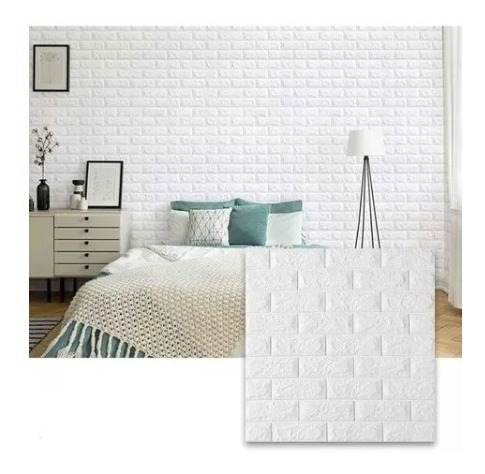 Imagen 4 de 6 de Papel Tapiz Blanco 3d Pegatinas De Pared Autoadhesivo Hogar