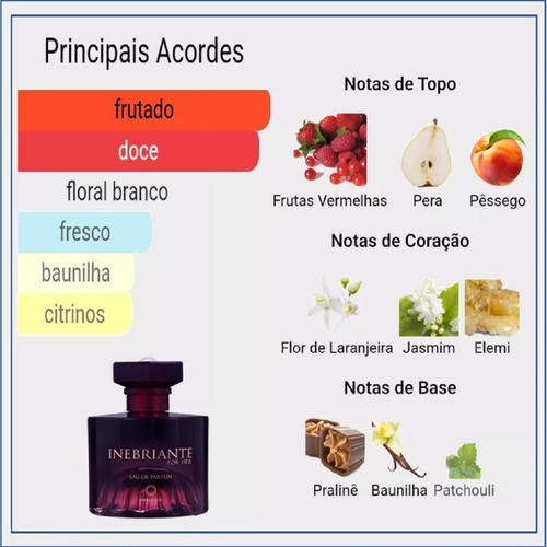 Perfume Inebriante For Her Hinode Feminino Eau De Parfum 100 Ml Original & Autentico Adocicado Sedutor Cheiroso Envolvente Mulher