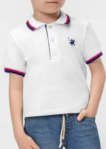 Comprar Playera Casual Polo Club Para Niño Cuello Polo Blanco