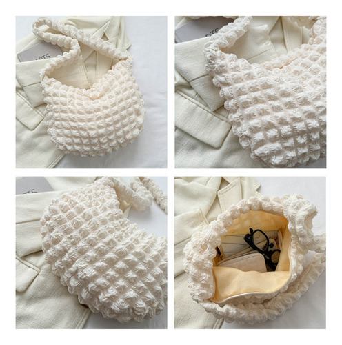 Bolso De Hombro Tipo Hobo De Tela Para Mujer Varios Colores