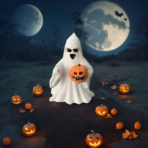 Estatua De , Figura De De Halloween, Fantasma De Calabaza