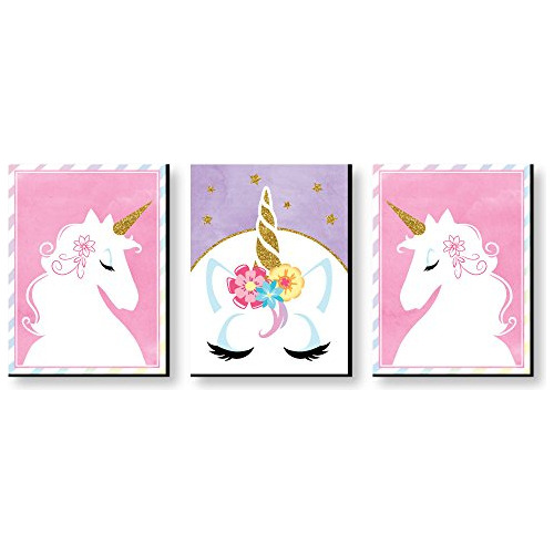 Rainbow Unicorn -   Girl Nursery Wall Art And Kids Room...