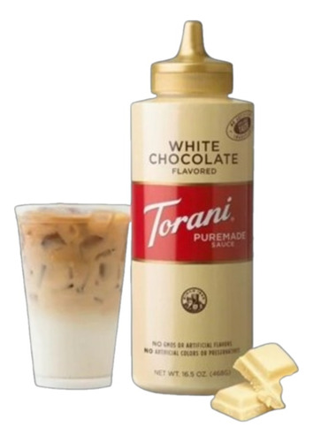 Jarabe Salsa De Chocolate Blanco Para Bebidas Torani 488 Ml