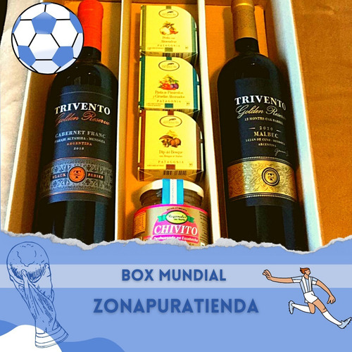 Imagen 2 de 6 de Vinos Combo Box Mundial Trivento Malbec + Cabernet Franc