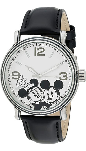 Disney W001856 Mickey Mouse Reloj Analógico De Cuarzo Negro