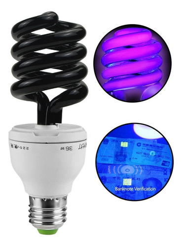 Ampolleta Uv Fiesta Flúor 40w E27 Luz Negra Ultravioleta