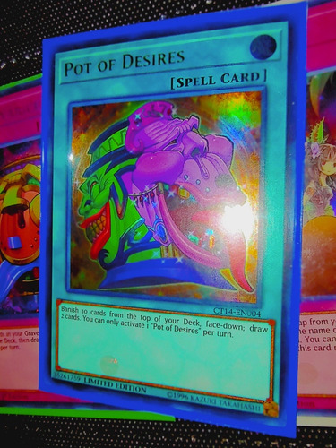 Yugioh; Pot Of Desires Ultra Rara Ct14-en004