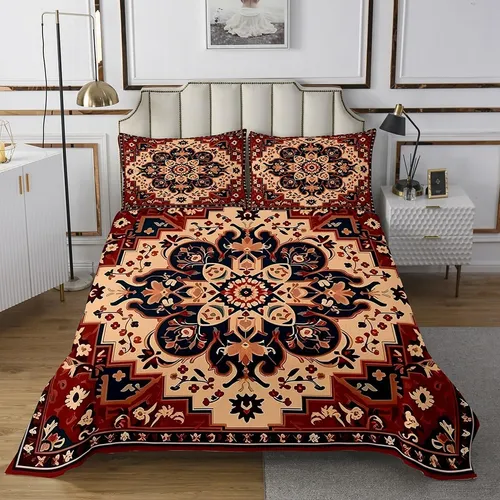 Erosebridal Art Deco Queen Juego De Colcha Oriental Para Y Y