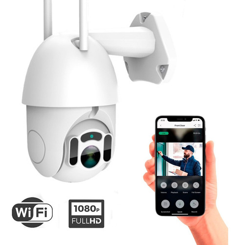 Imagen 1 de 9 de Cámara Domo Ptz Movimiento 360 Wifi Exterior Full Hd Flash