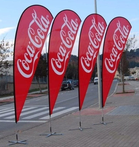 7 Fly Banners 2,50 M + Fly Impreso + Base Cruz + Bolsa P/a